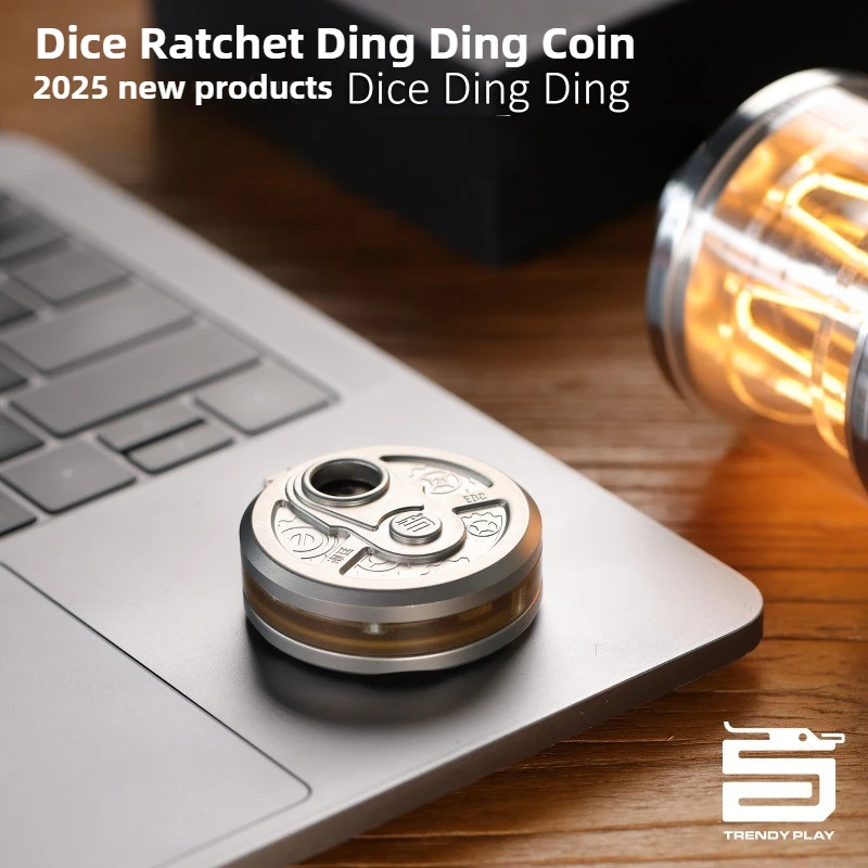 

COOTIN EDC Dice Ding Ding Монета с трещоткой Металлическая механическая магнитная рулетка Декомпрессионная игрушка