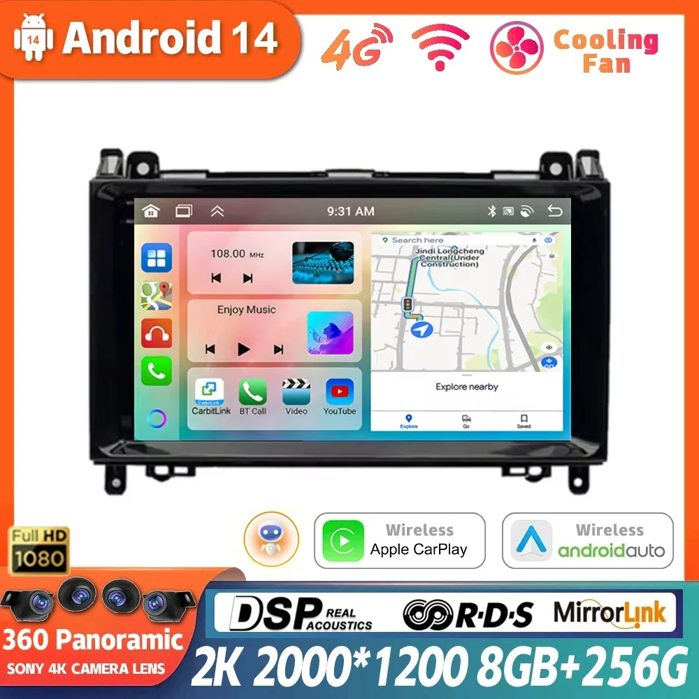 

Android 13 Car Radio Multimedia Video Navigation For Benz B200 Vito Viano W169 W245 2004-2014 Stereo Head Unit Wireless Carplay