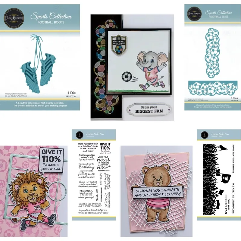 Troqueles y sellos metálicos con motivos de animación en torneos, para álbumes de recortes DIY, tarjetas de scrapbooking, tarjetas de papel y álbumes hechos a mano