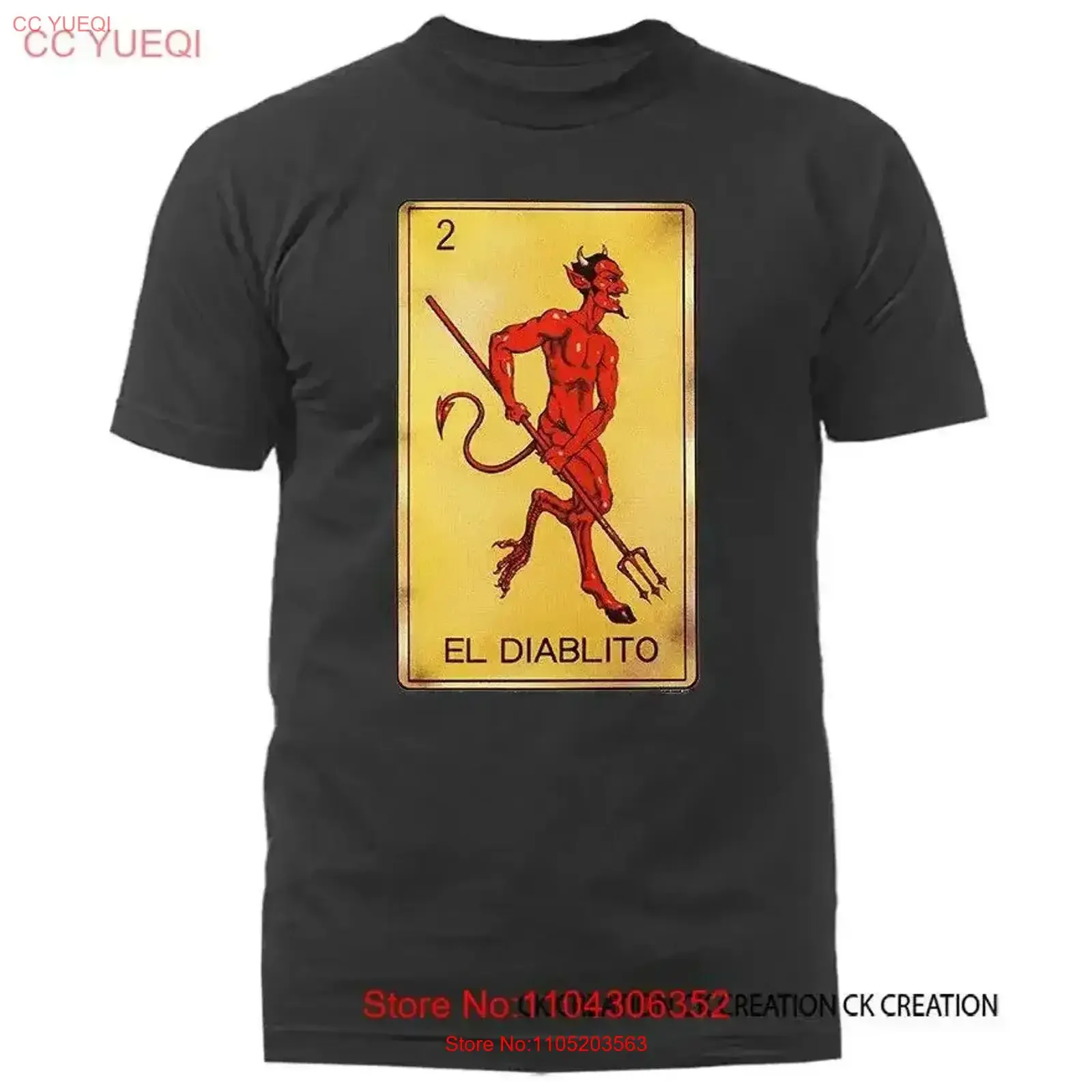 El Diablito Lotteria Card camiseta vintage lavada transpirable ropa de diseñador gráfico homme estirado elegante