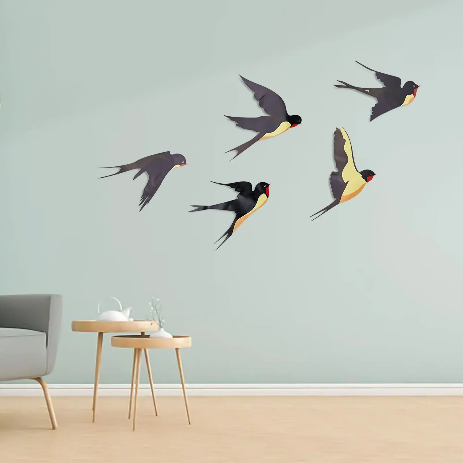 High Quality Brand for New Wall Stickers Wall Sticker 1 Set 20x30cm Self-adhesive Application Bird Decals Home Decor