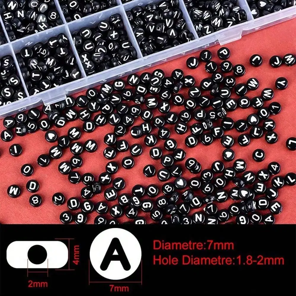 Acrylic Alphabet Round Beads for DIY Jewellery Making