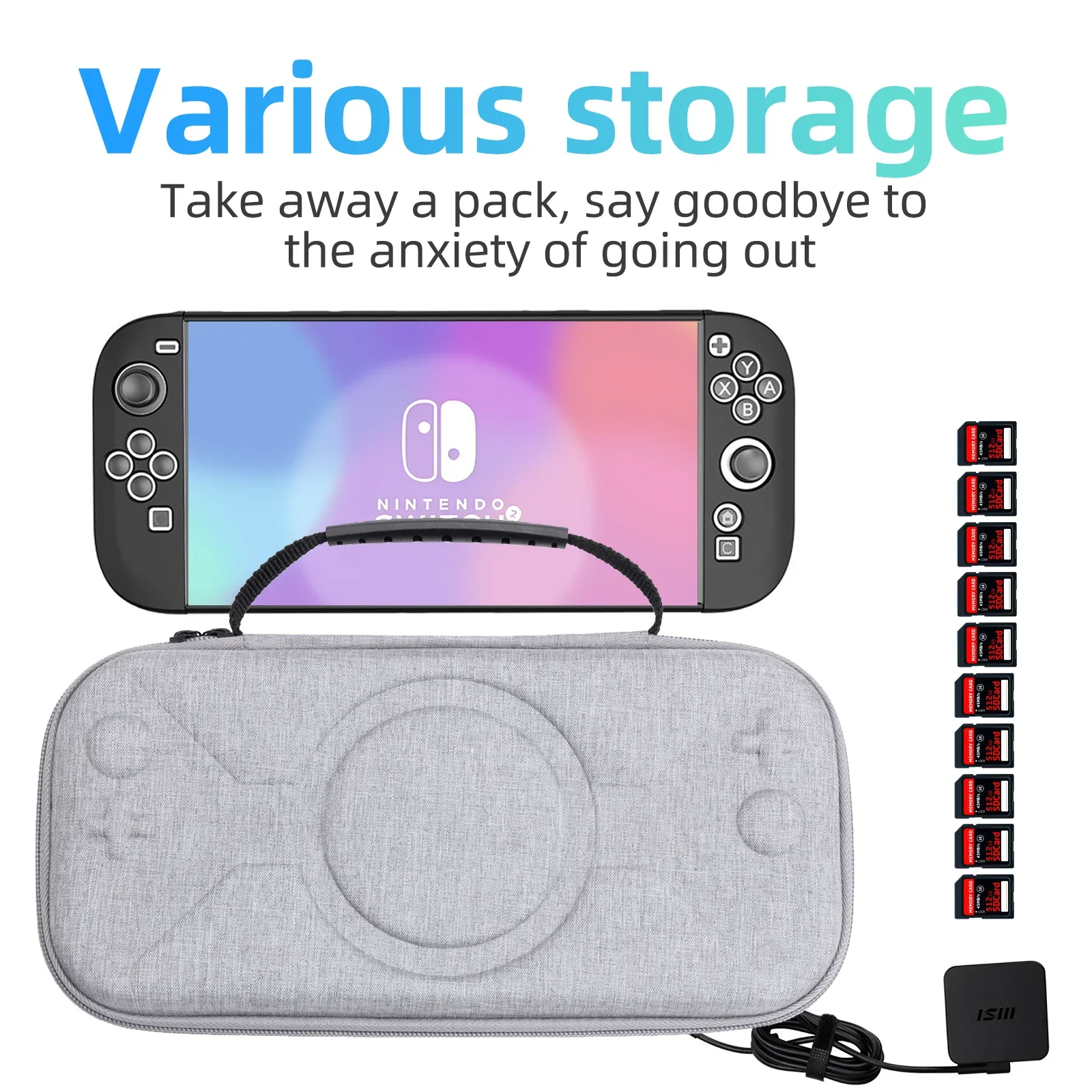 Funda For Nintendo Switch 2 Accessories Carrying Case Bag Cover Pouch Carcasa Protector Estuche Casing Capa Etui Storage Bolsa