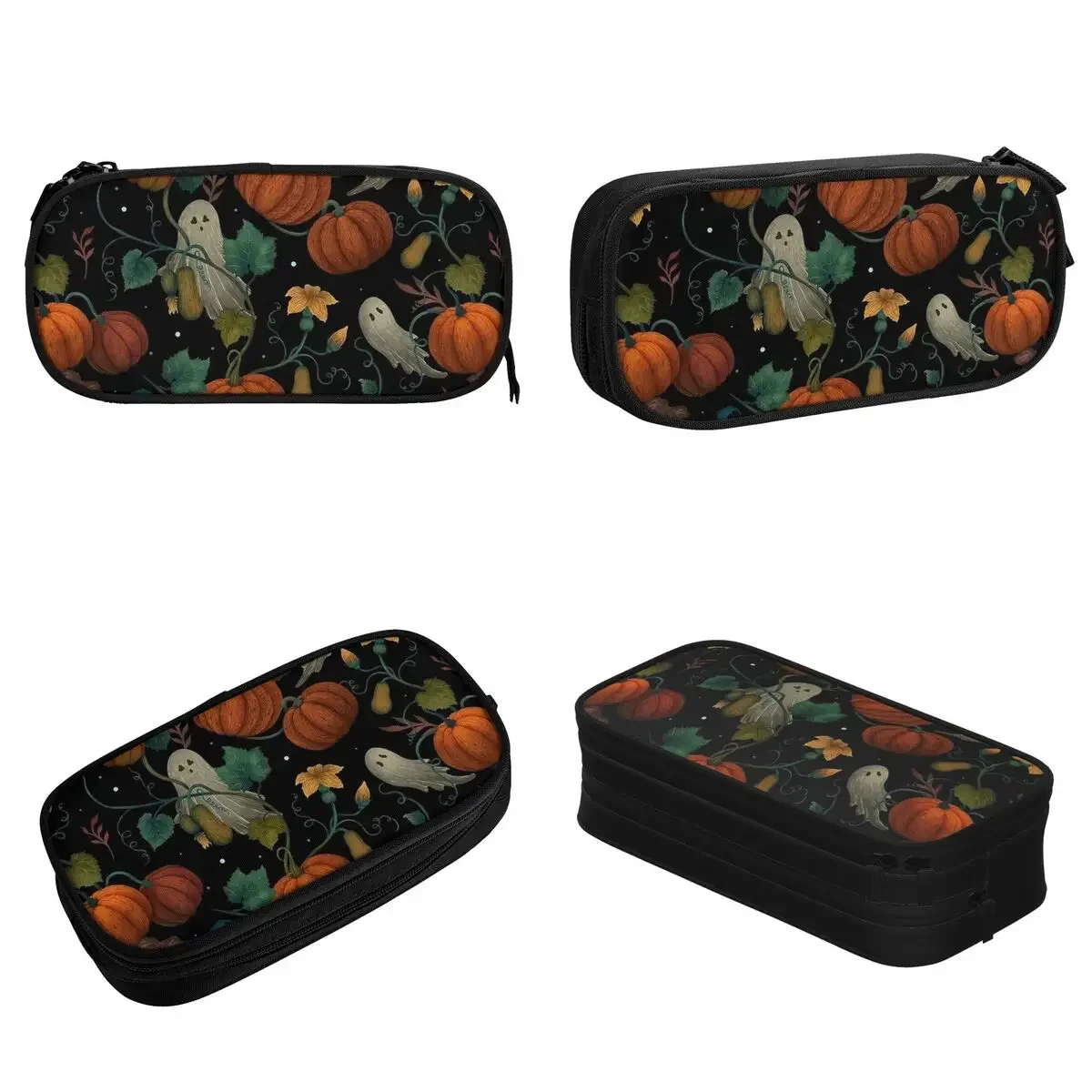 Pumpkin Ghost Halloween Spooky Pencil Cases Fun Pen Box Bags Girl Boy Large Storage School Supplies Gifts Pencilcases