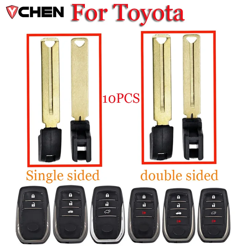 For Toyota Fortuner Highlander Hilux Camry Land Cruiser 10PCS/LOT TOY12/40 TOY48 Mechanic Key Blade for Smart Remote Key Fob