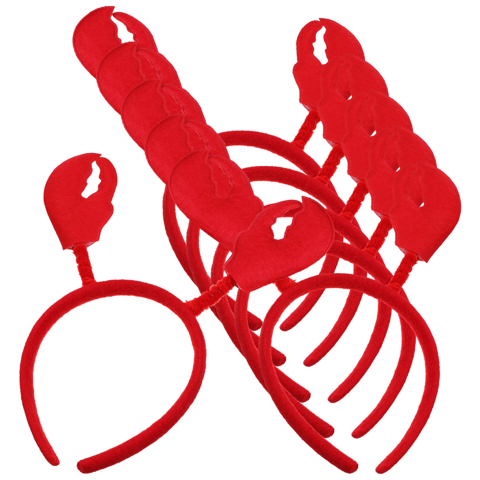 6Pcs Lobster Headbands Crab Bopper Party Costume Accessories Funny Holiday Headwear for Adults Women Crawfish Party Decorations
