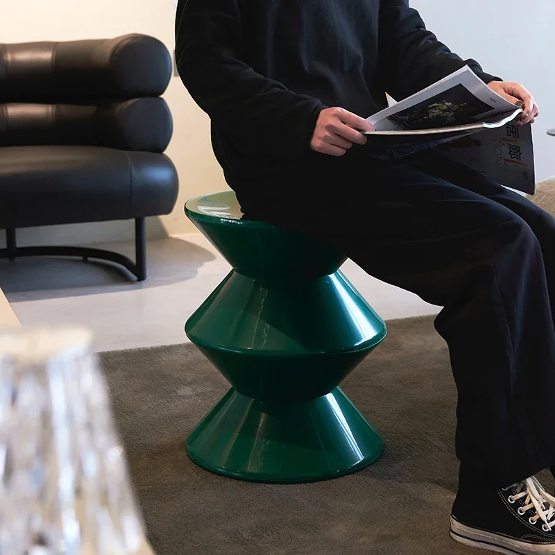 Medieval Ottoman Stool Bathroom Shower Stool Vanity Stool Small Round Stool Hourglass Stool Sofa Side Table Home Decor