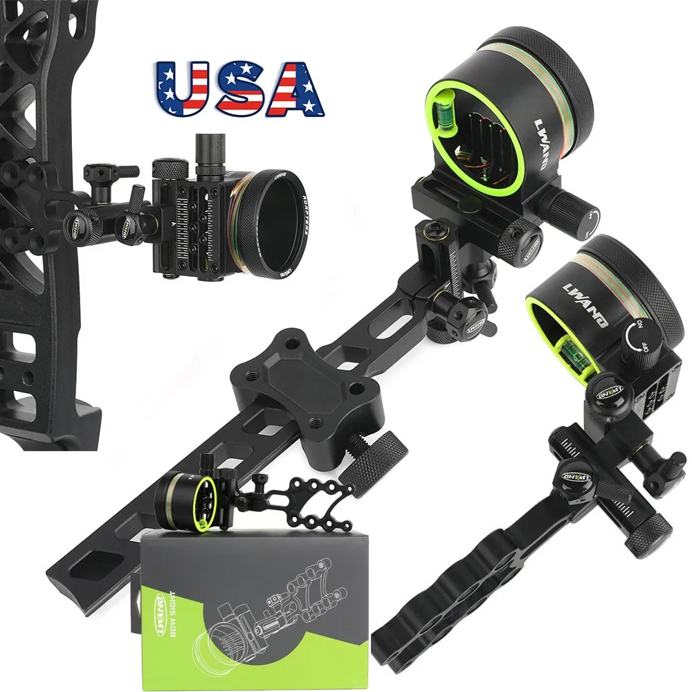 

Оптический прицел для лука с регулировкой 0.019'' (5 контактов), из сплава, для правой руки, для охоты, стрельбы по мишеням, тренировок на открытом воздухе