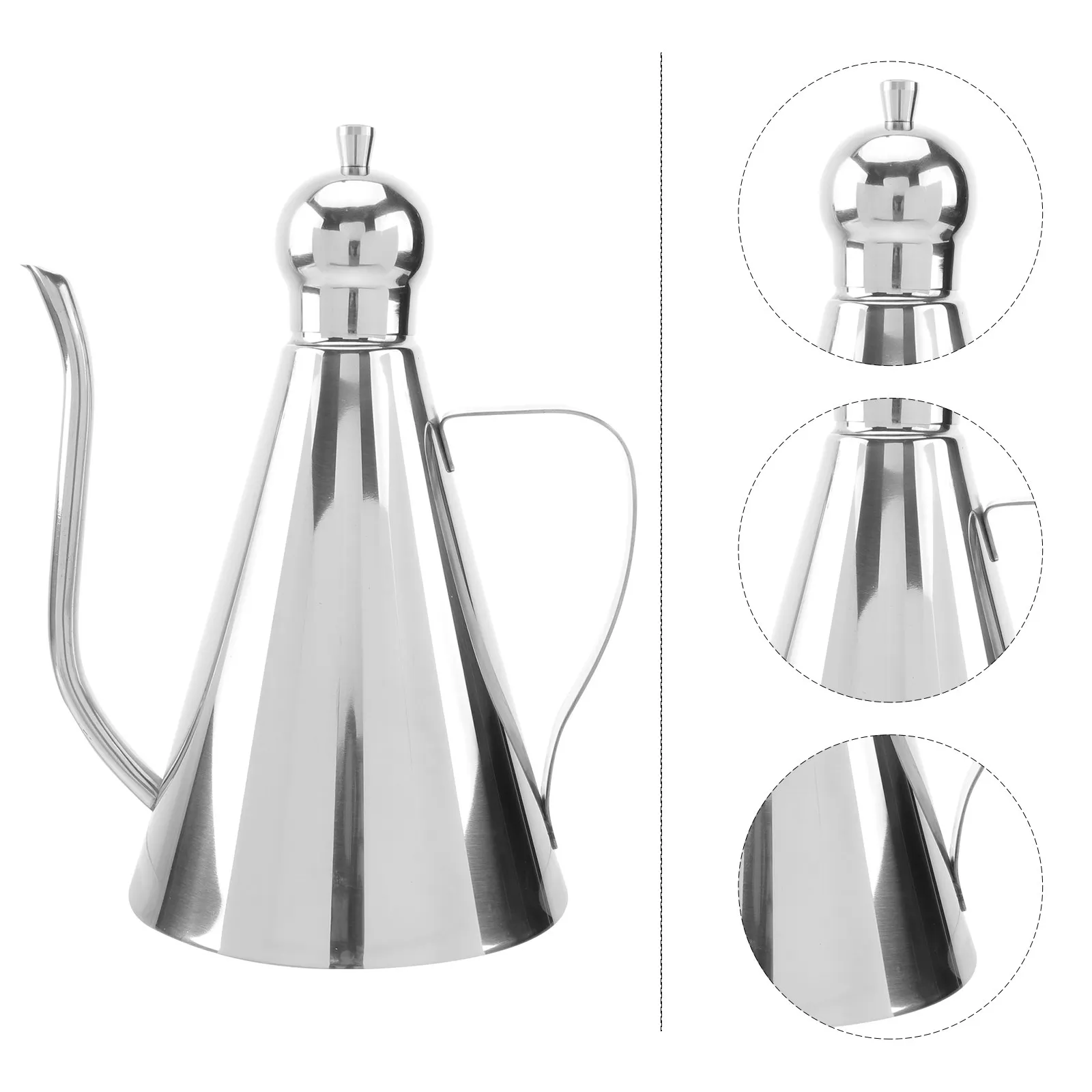 Botella Dispensadora de Aceite de Acero Inoxidable 304 de 1L, Antiderrames y Antigoteo, para Aceite de Oliva, Vinagre, Salsa de Soya y Cocina