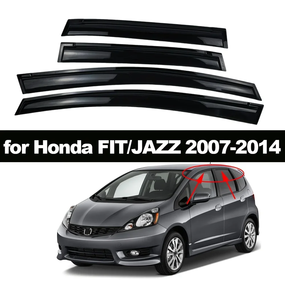 

Window Vent Visor Car Window Rain Guards Rainproof Strips for Honda FIT/JAZZ 2007-2014 Car Sun Visor Sunshade Rain Guard