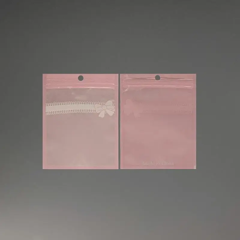 100Pcs/Lot Clear Self-sealing Bags Bow Tie Resealable Pouches For Jewelry Candy Gifts Multipurpose Display Storage Packaging Bag
