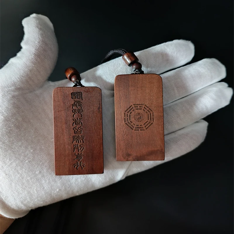 

wooden,nine character MANTRA Pendant, nine character mantra necklace pendant, peace, Amulet Necklace