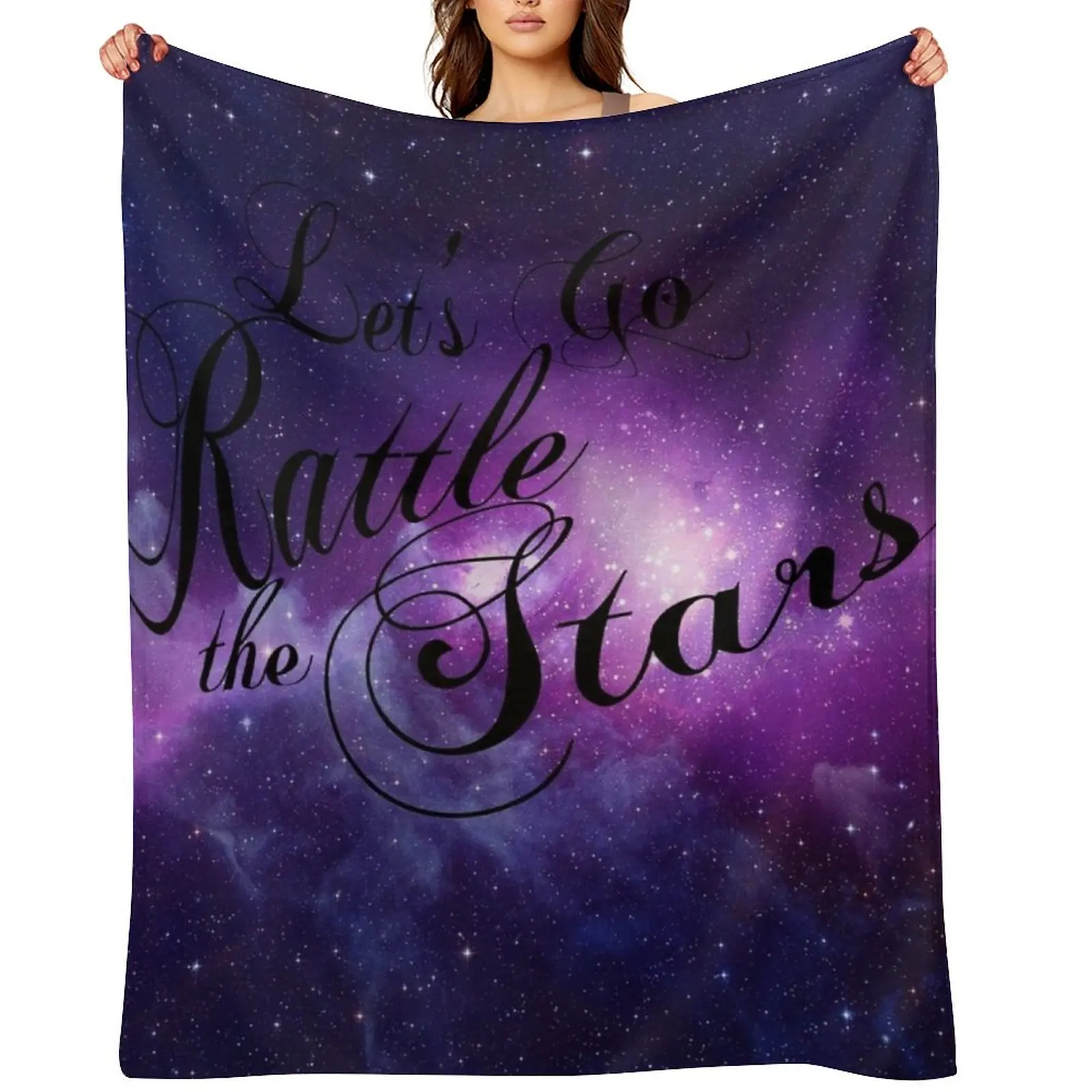 

Let's Go Rattle The Stars - Throne of Glass Design Throw Blanket Flannel Travel For Decorative Sofa heavy to sleep Blankets