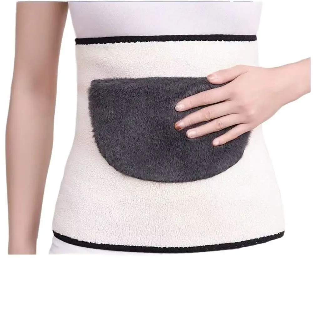 Durable Elasticity Warm Waistband Warm Stomach Fleece Lining Girdles Shapewear Anti-Cold Warm Belt