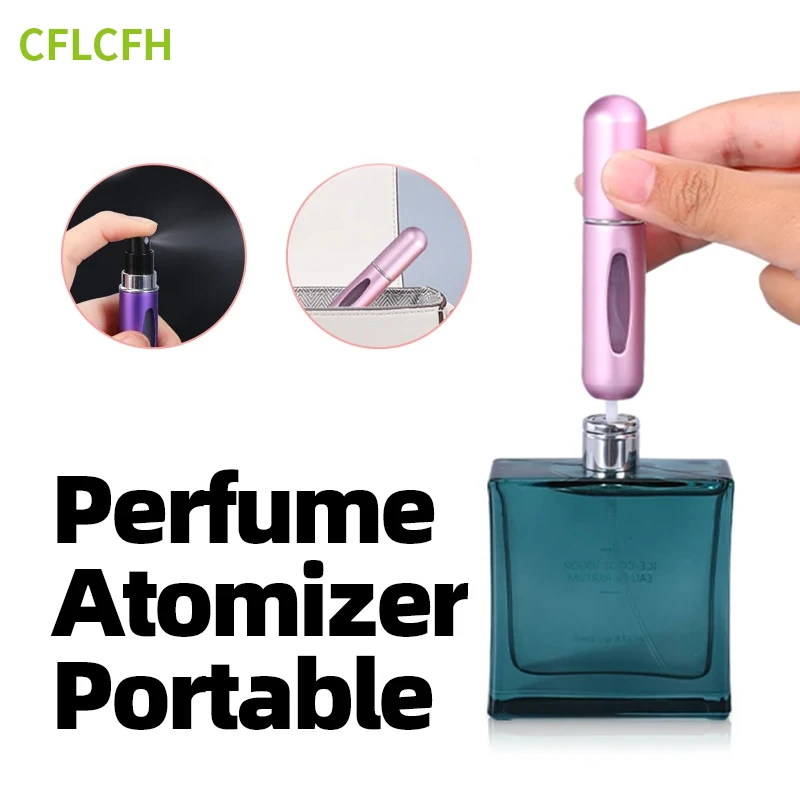 

5Ml Perfume Atomizer Portable Perfume Liquid Container Cosmetics Mini Aluminum Spray Traveling Alcochol Empty Refillable Bottle