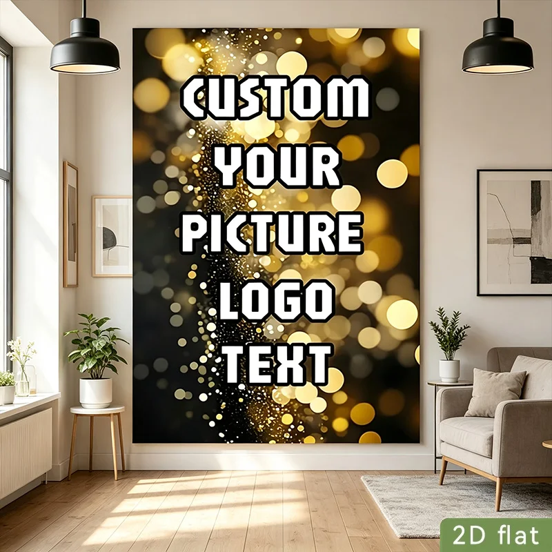 1pc Custom Wall Hanging Banner, Personalized Photo Wall Decor for Parties, Upload Your Custom Images for Party Backdrop Decor