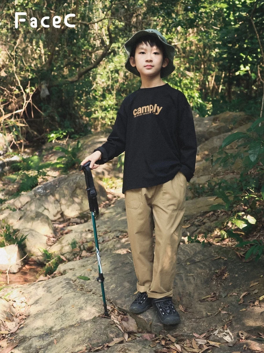 Quick Dry Long Sleeve T-Shirt for Boys Spring Summer Outdoor Camping Mountain Climbing Casual Standard Fit Cotton Polyester B...