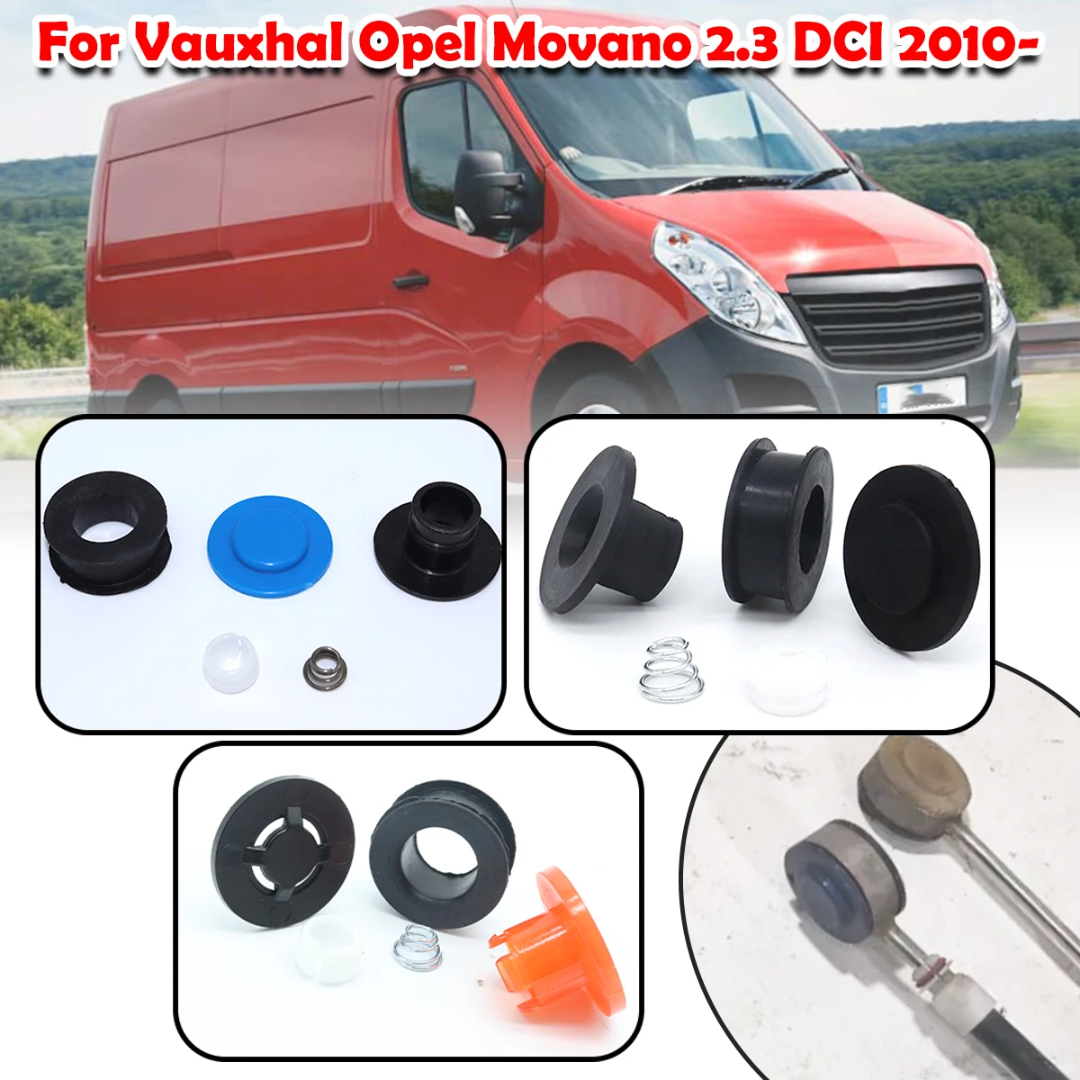 For Vauxhal Opel Movano 2.3 DCI Gear Linkage Repair Kit Gearbox Selector Shift Lever Cable end Connector Bushing 2010 2011 2012-