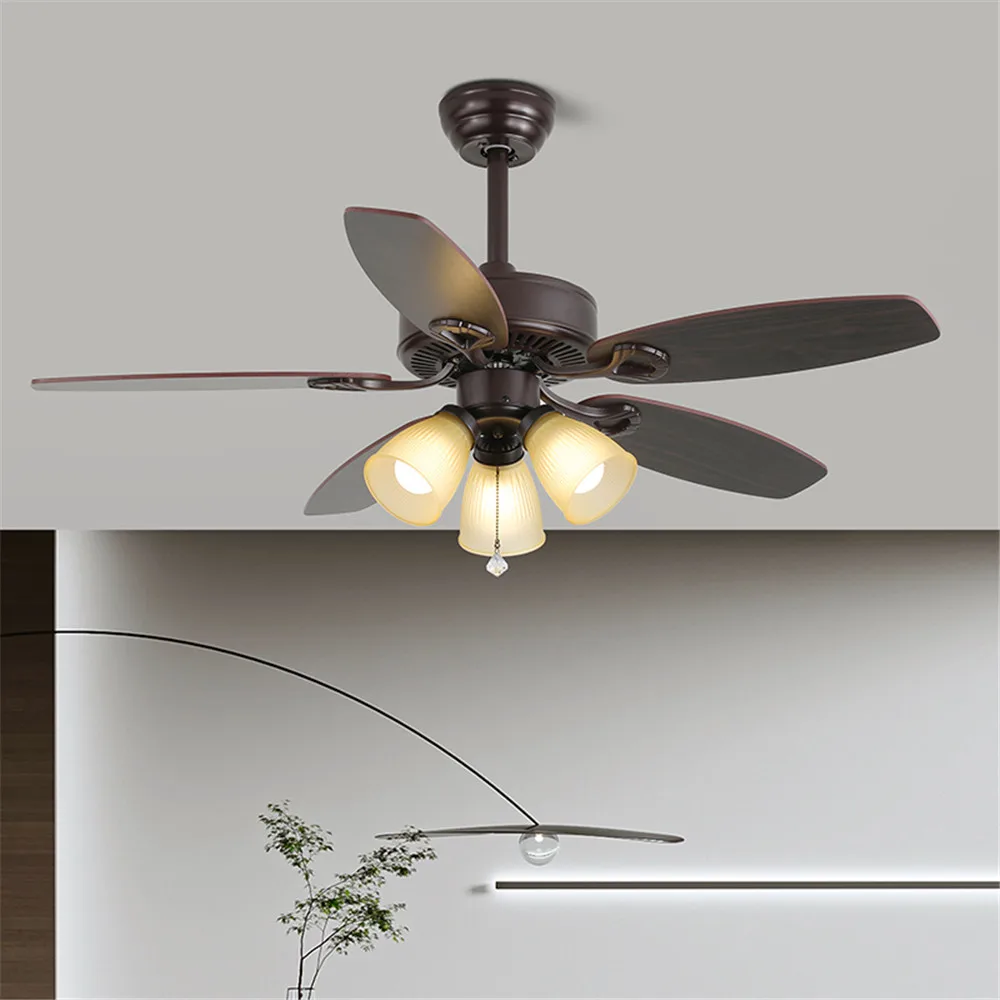 

Современный потолочный вентилятор, элегантный классический антикварный 42-дюймовый потолочный вентилятор с подсветкой для гостиной