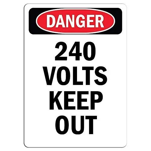 Coffee Retro Home Office Warning Outdoor Road Sign 8X12 Danger Warning 240 Volts Keep Out,Iron Tin Sign Vintage for Cafe Bar Pub
