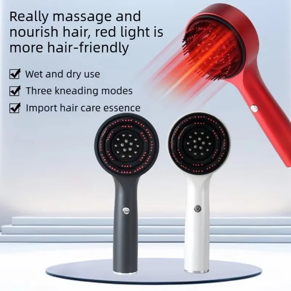 Red Light Liquid Guiding Massage Comb 630nm Infrared Light Acupoint Scalp Massage Scalp Massage Comb Anti-Frizz Large Tank