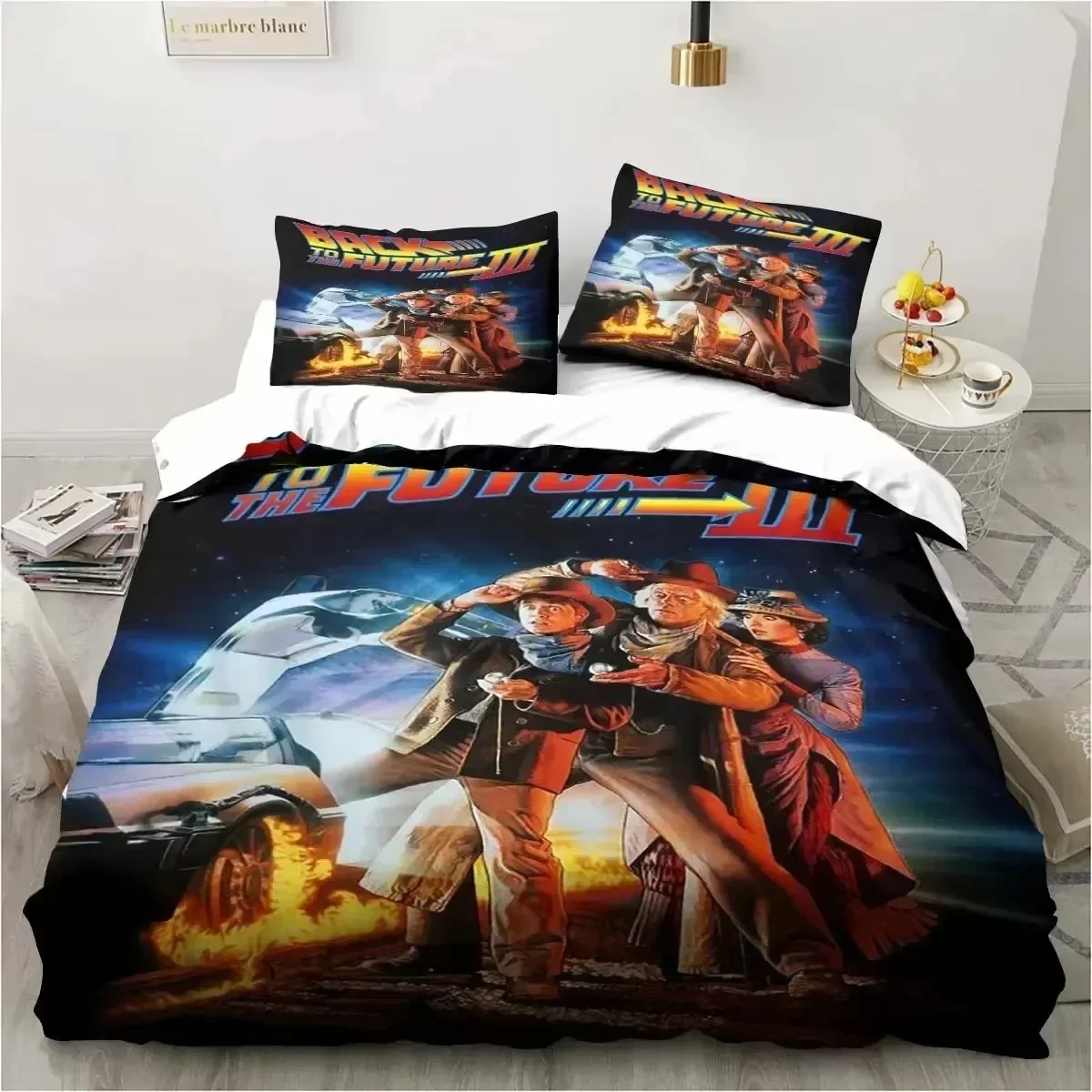 Back To The Future Classic Movie 3D Bedding Set Duvet Cover Pillowcases Single Twin Full Queen King Home Decor Quilt Boys Gift