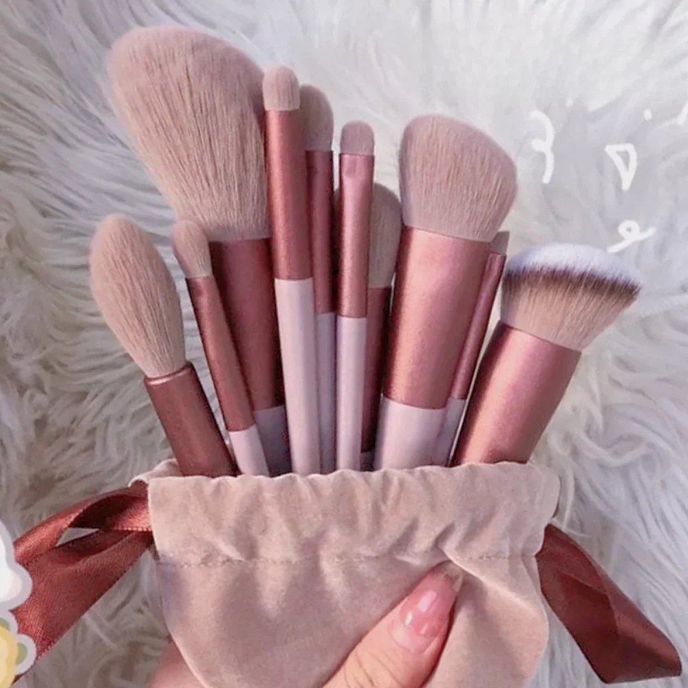 13pcs Soft Makeup Brush Set Concealer Make Up Brush Blush Powder Eye Shadow Highlighter Foundation Brush Cosmetic Beauty Tools