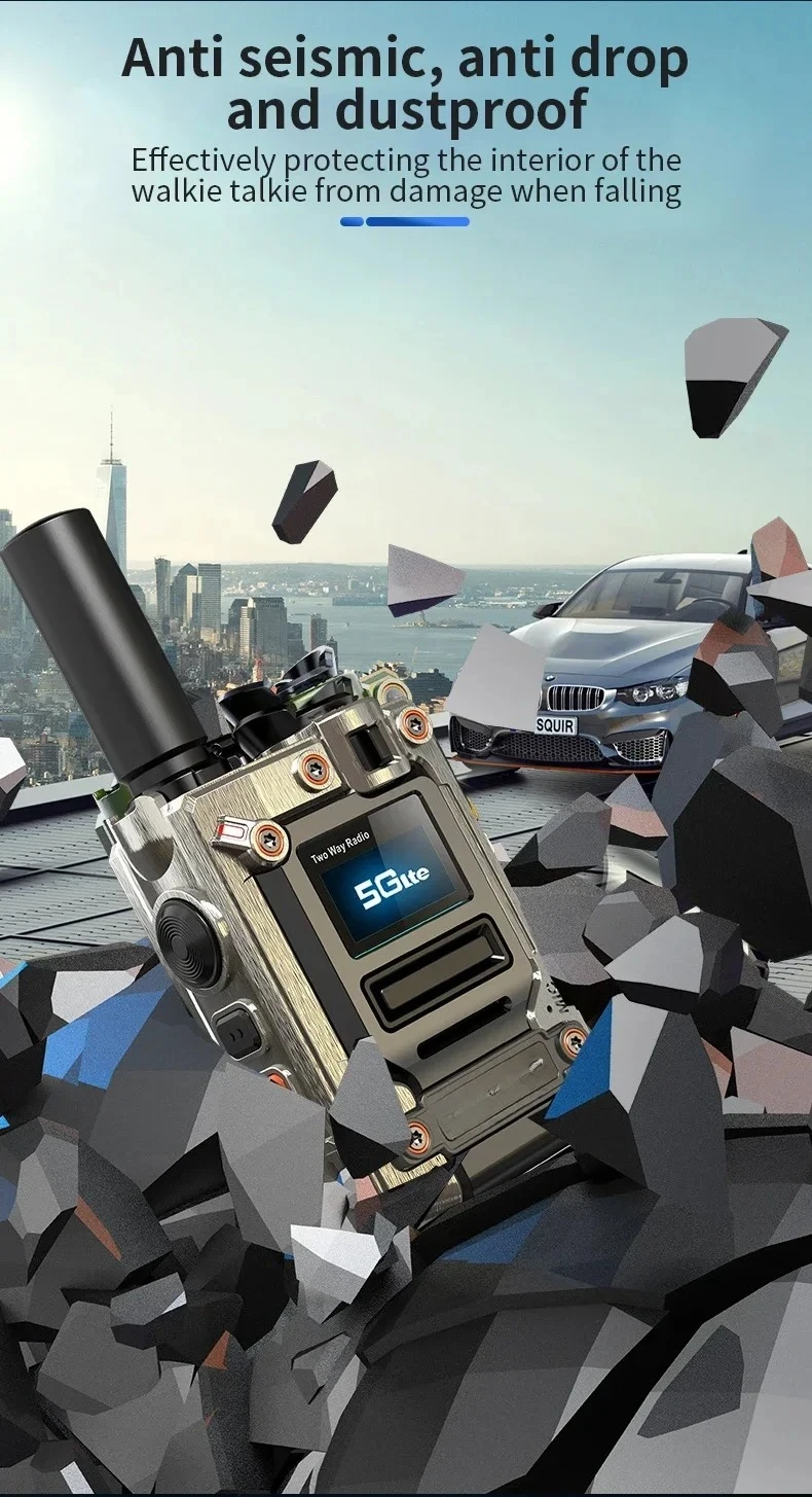 M08 Walkie-talkie 5000km Long Talk Range 4g LTE POC Network Radio Sim Card Wo Way Radio