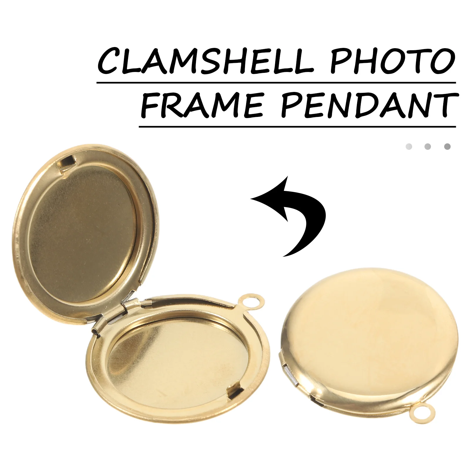 2 قطعة إطار الصورة المستديرة السحر الفولاذ المقاوم للصدأ المنجد قلادة غطاء الوجه إطار الصورة حامل DIY بها بنفسك مجوهرات تذكارية الحرفية