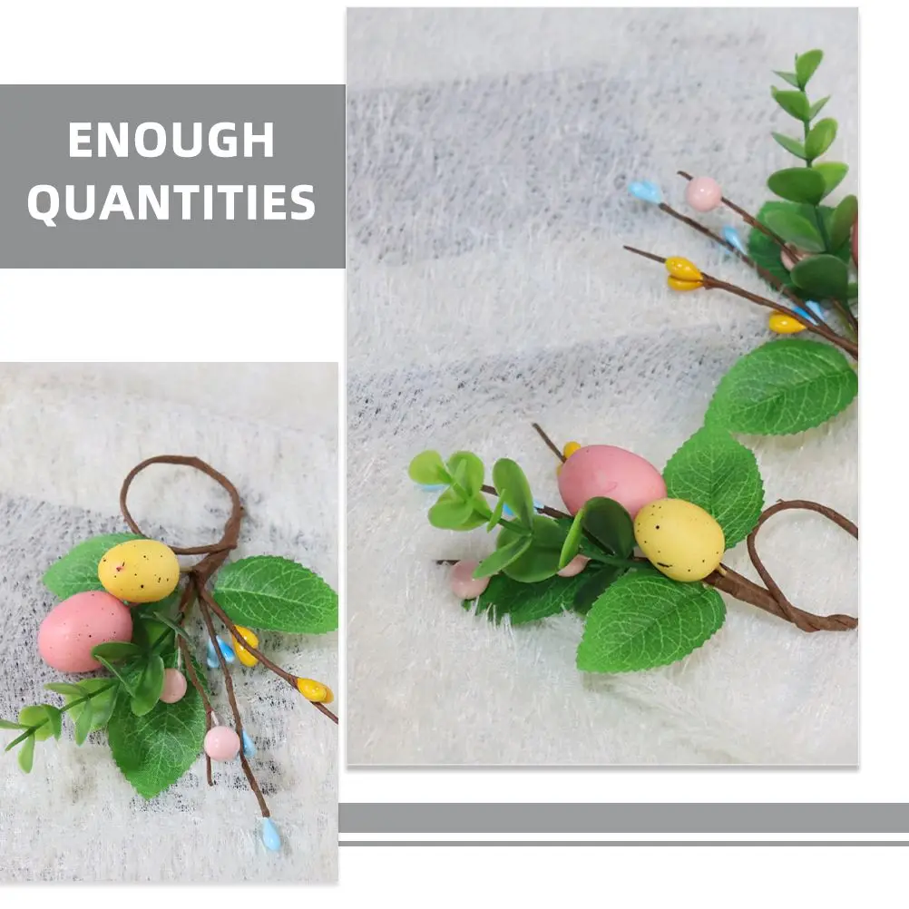 

4 Pcs Easter Rings Egg Shaped Napkin Holders Reusable Dining Table Home Restaurant Napkin Buckle Spring Party Wedding