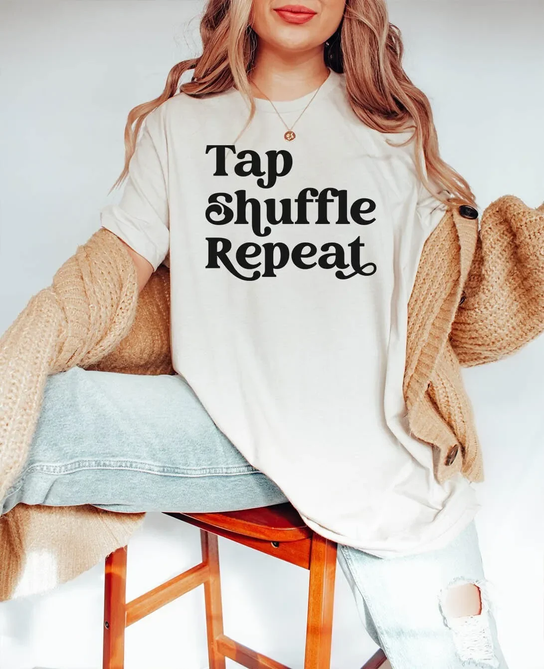 Tap Shuffle Repeat Dancer T Shirt Dancing for Dance Teacher