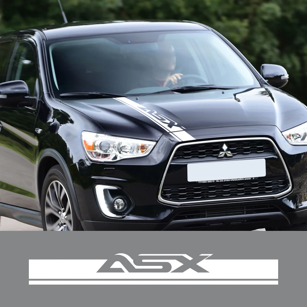 Car Hood Cover Engine Vinyl Film Stickers For Mitsubishi ASX Auto Tuning Accessories Easy Strips Styling Decoration Decals