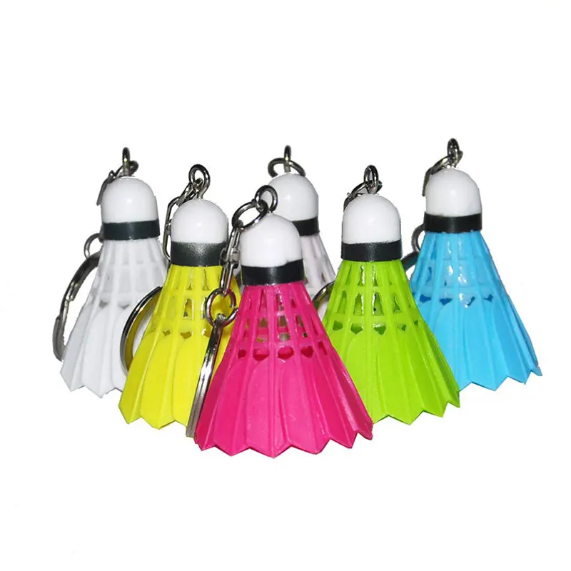 

6Pcs Badminton Keychain Badminton Metal Keychain Sports Key Ring Ball Keychain Keyring 3D Sports Keychains