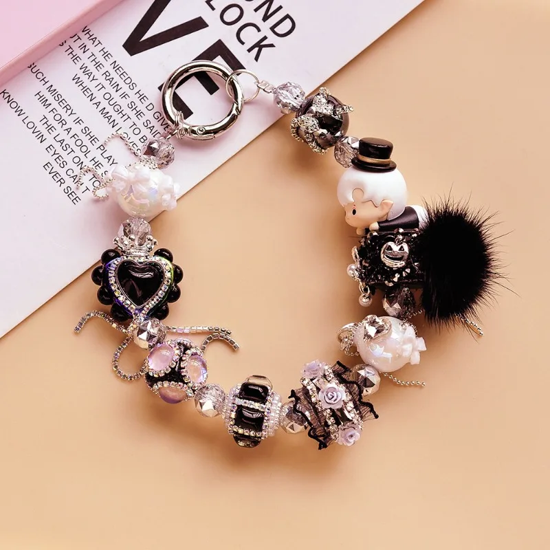 Bubble Phone Charm Original Heavy Industry High-end Mobile Phone Chain Luxury Crystal Accessories Hand-beaded Cute Phone Lanyard