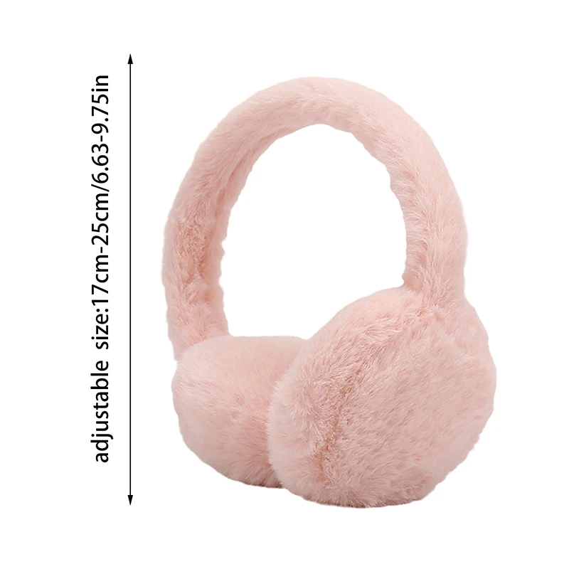 1pc bonito de pelúcia portátil dobrável inverno quente earmuffs moda cor sólida earflap ao ar livre proteção contra frio macio pelúcia orelha mais quente