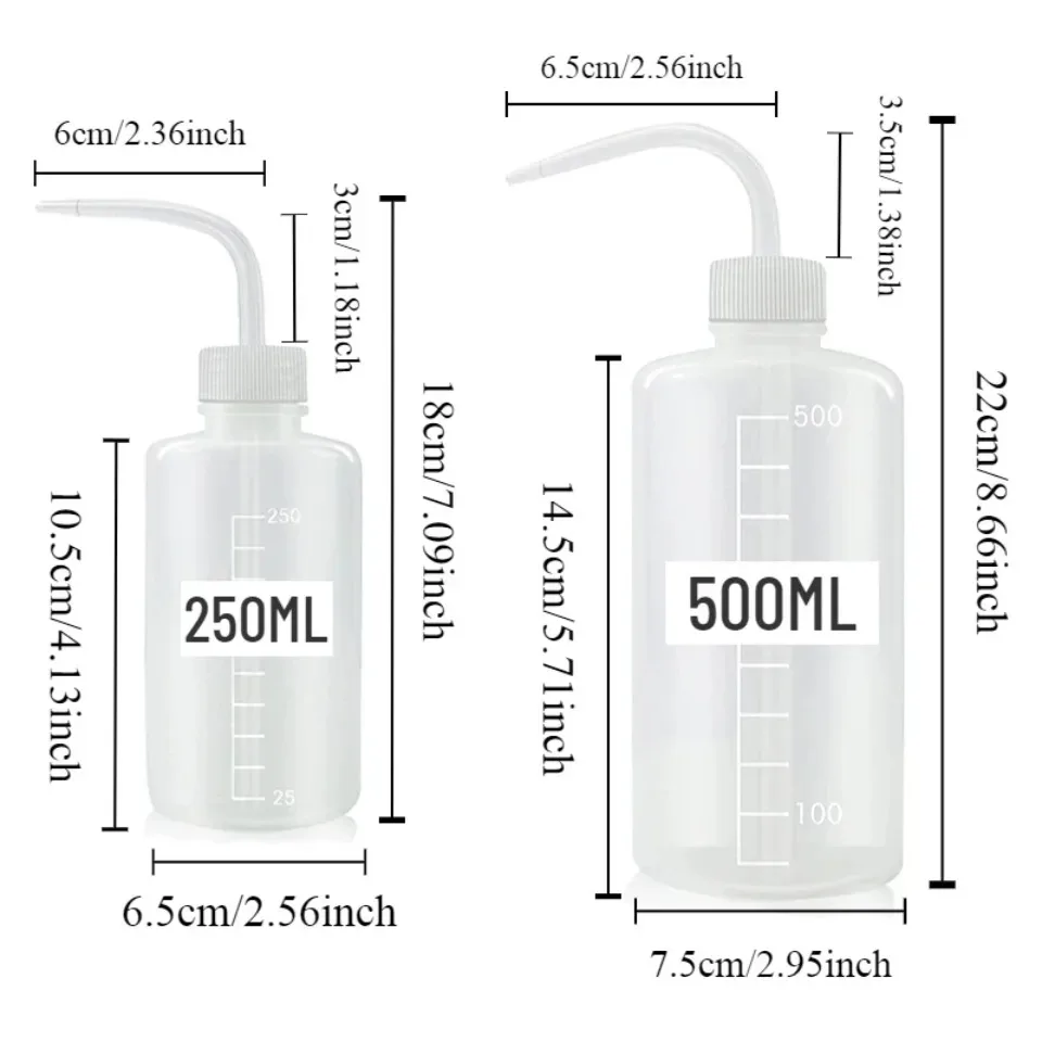 250/500ML Transparent Plastic Watering Bottle Squeeze Spray Bottle Long Spout Kettle for Succulent Plant Flower Garden