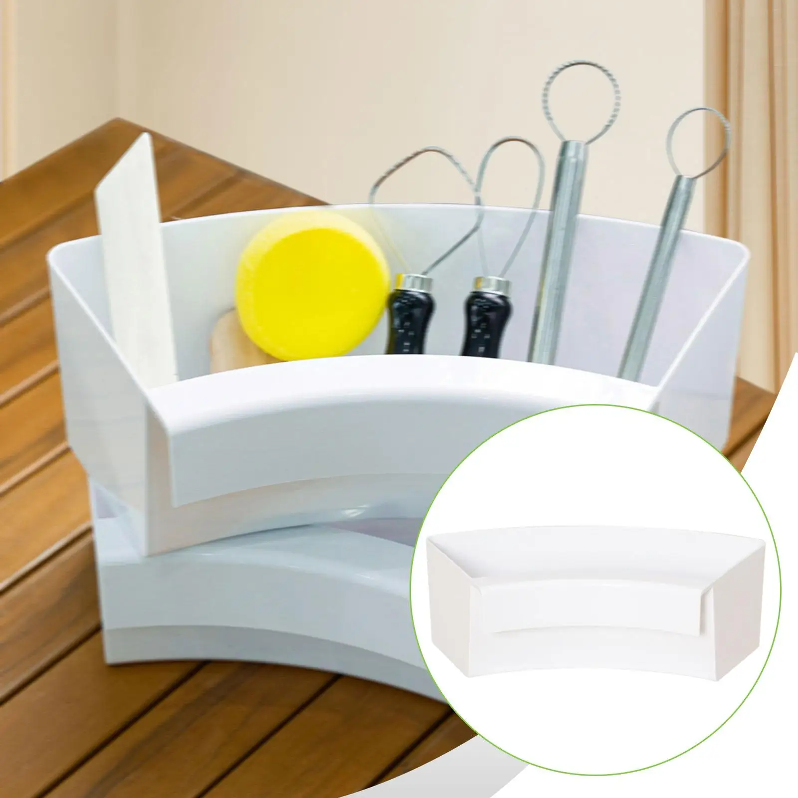 

Pottery Wheel Tool Organizer Large Capacity Hanging Box Durable Plastic Holder for Clay Tool Management