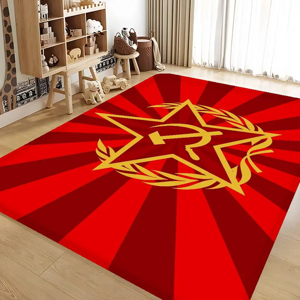 CCCP USSR Soviet Hallway Carpet Washable Non-Slip Living Room Sofa Chairs Area Mat Kitchen Doormat Area Rug
