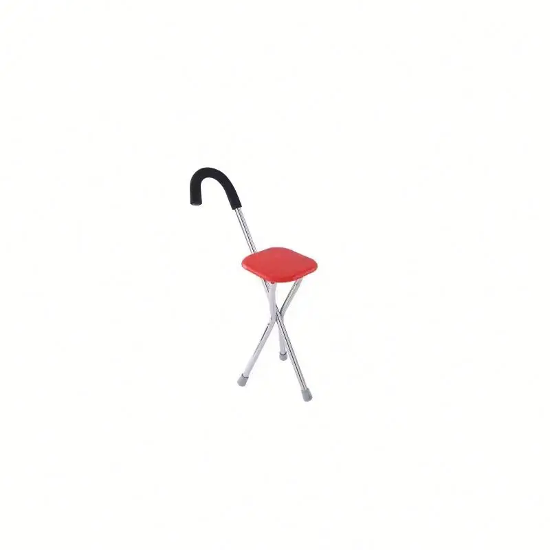

Crutch Chair Three-legged Multifunctional Crutch With Stool Anti-slip Walker Lightweight Foldable