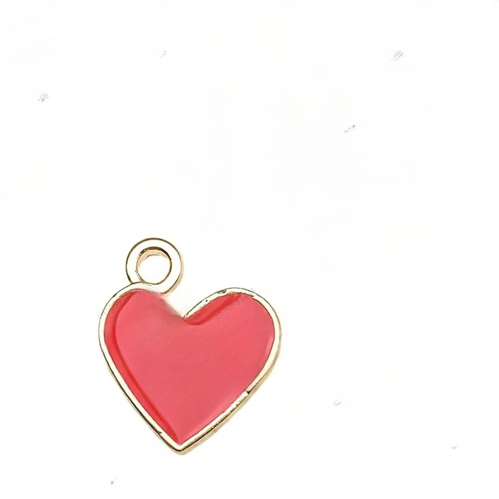 Heart Shape, Rose Wings, Drip Alloy Pendant.