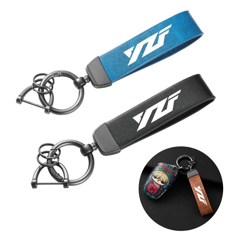 For YAMAHA YZF R1 R1M R3 YZF R6 R7 R9 R25 R125 YZFR6 YZFR1 Accessories Motorcycle Color Changing Leather Trendy Brand Keychain