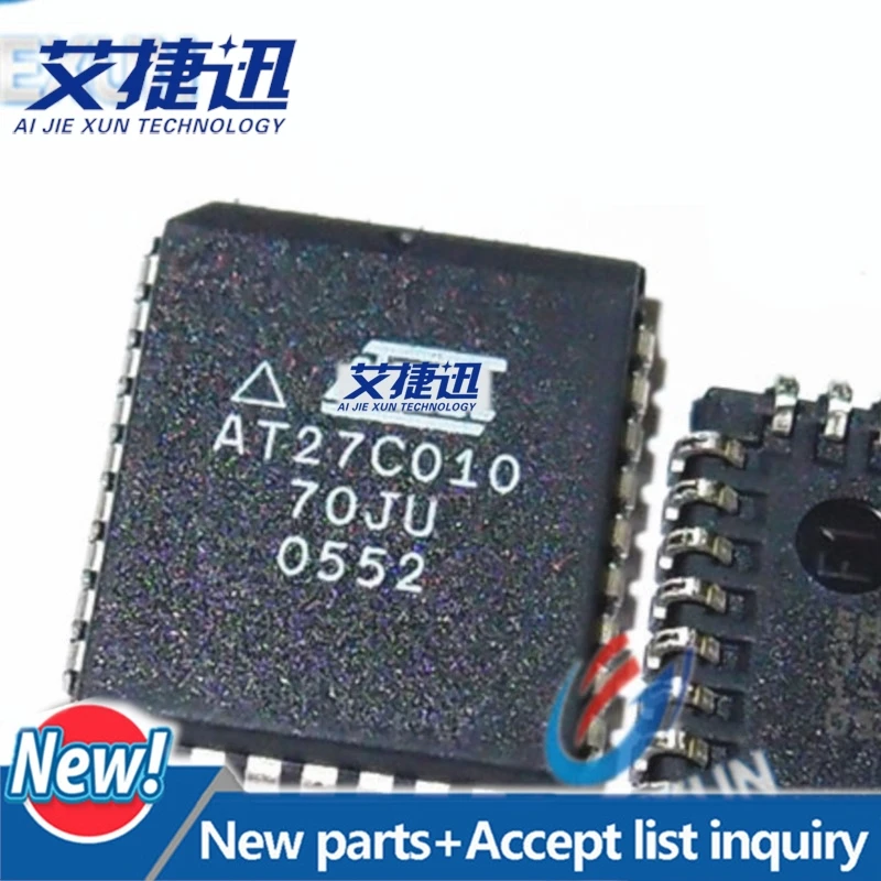 10Pcs 100% New and original AT27C010-70JU PLCC One-time Programmable, Read-only Memory large large stock