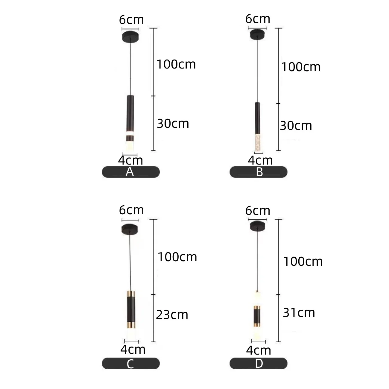 Imagem -02 - Luminária Pendente Led com Fontes de Luz Duplas Brilho para Cima e para Baixo Droplight Fixture Cozinha Ilha Sala de Jantar Loja Bar Decoração Contador