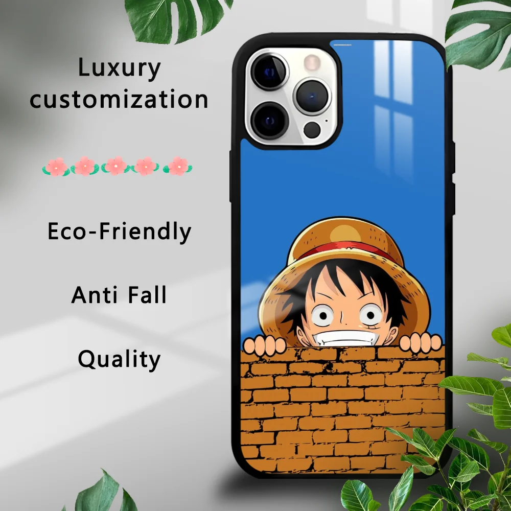 The main character of O-One P-Piece Phone L-Luffy Case For iPhone 16 15 14 13 12 11 Pro Xs Max Mini Plus Celulares Hard Funda