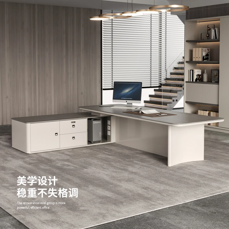 Aesthetic Modern Office Desk Wood Coffee Executive Corner Desk Table Computer Reception Mesa Para Compuatador Desk Furniture