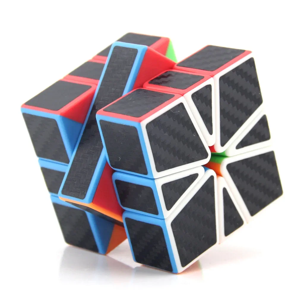 Meilong SQ1 Cubing Classroom Carbon Firber Cube Square-1 Magic Cube Toys For Children Magio Cubo Black Sticker Cube