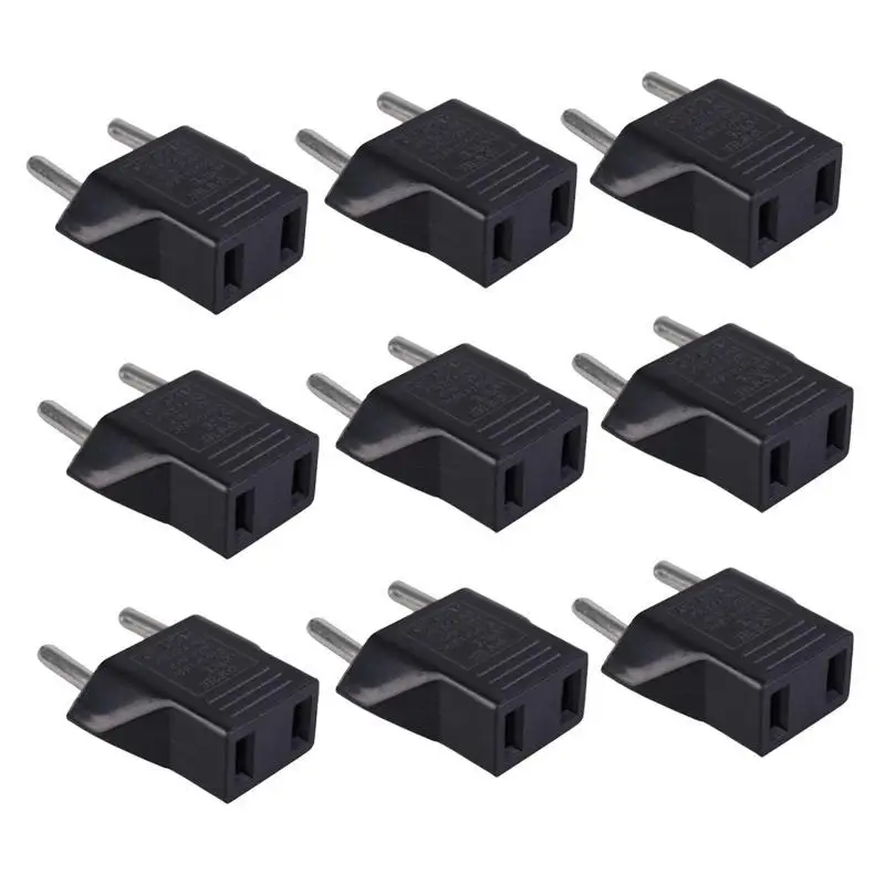 2026 New 5Pcs USA EU Power Plug Converter Portable Travel Adapter AC Charger Socket Connector For Household Outdoor Travel