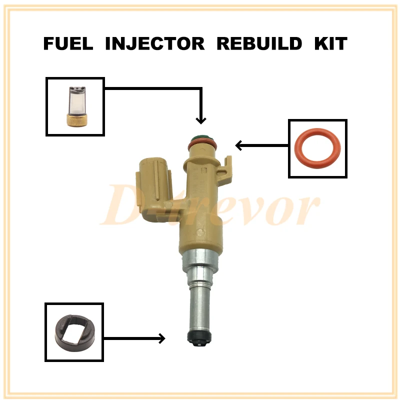 Fuel injector nozzle repair kit for 8-13 Toyota Lexus 4.6L 5.7L V8 23250-0S020 23209-0S020