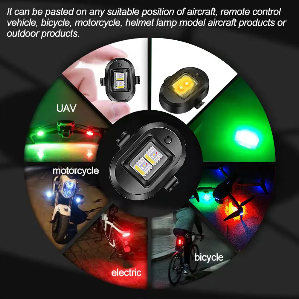 RC Drone LED Flash LED Position Wireless Light for RC Fix Wing Aircraft Airplane Helicopter DIY Parts USB Charging Cables