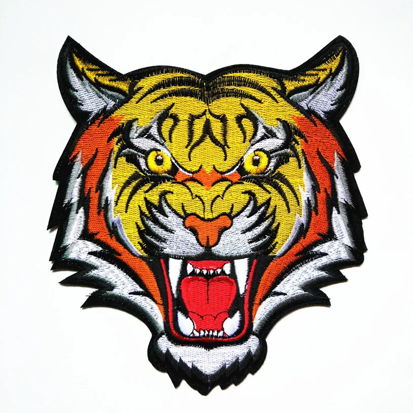 1Pcs Embroidery Clothes Patch Sew on Creative Clothing Decorations Tiger Pattern  embroidered patches for bag